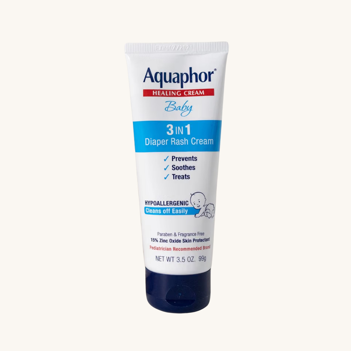 Aquaphor Baby Diaper Rash Cream with Zinc Oxide