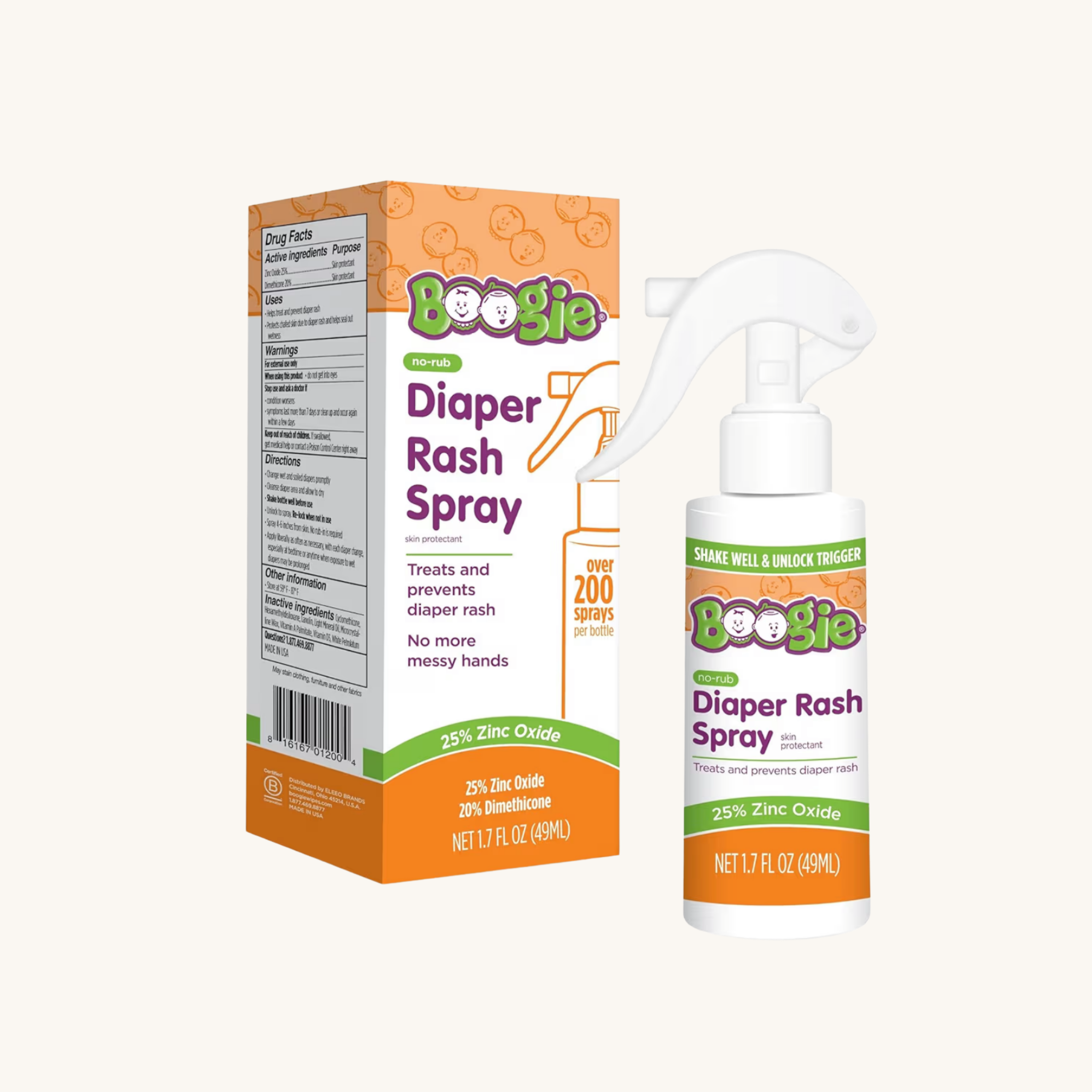 Boogie Spray de crema para Pañal sin tocar
