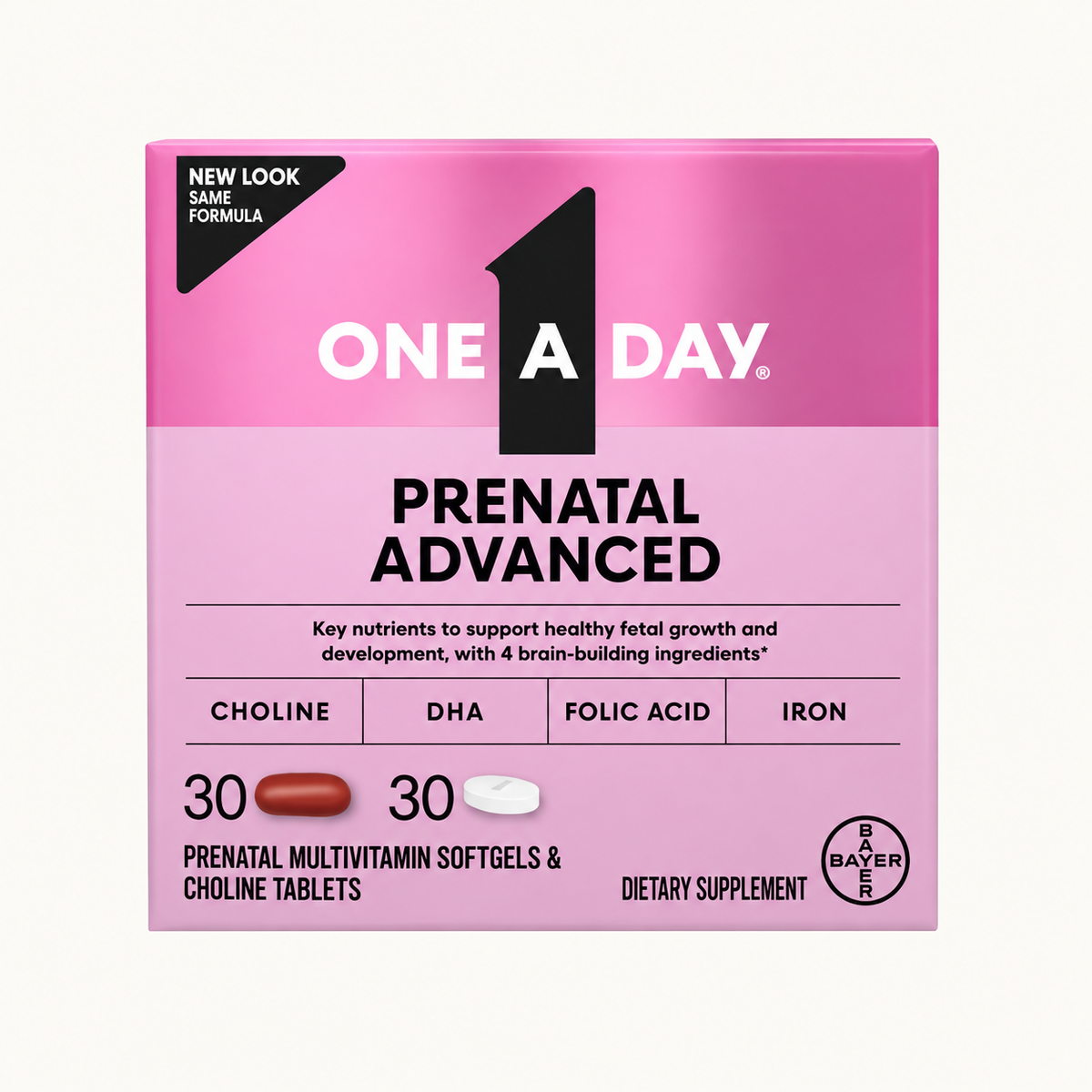 One A Day Prenatal Advanced- Prenatal Vitamins with Folic Acid