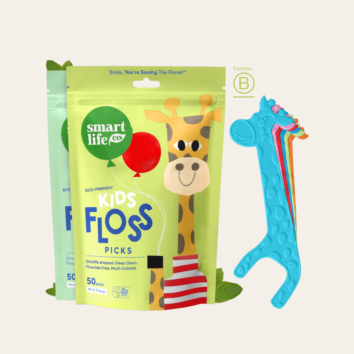 SmartLifeco Eco-Friendly Kids Flossers (100ct)