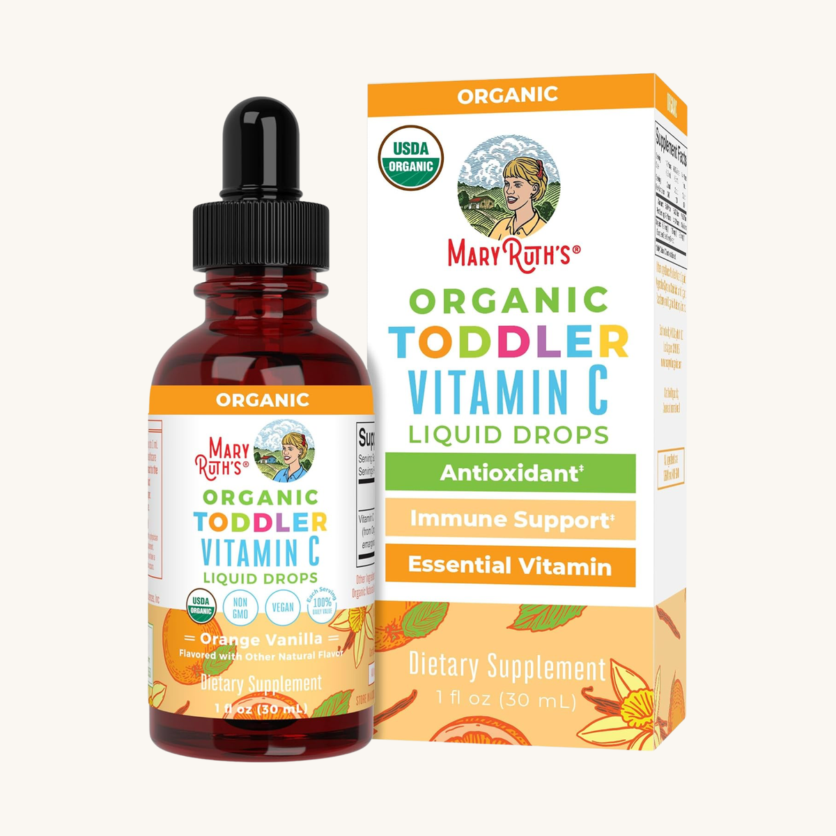 MARYRUTH'S Organic Toddler Vitamin C Drops for Immunity | Ages 1-3 Years