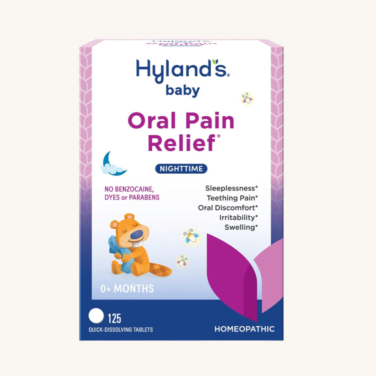 Hyland's Baby Oral Pain Relief Tablets for Nighttime Gum Discomfort