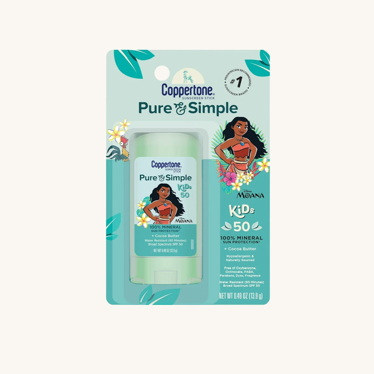 Coppertone Pure and Simple Kids Mineral Sunscreen Stick SPF 50