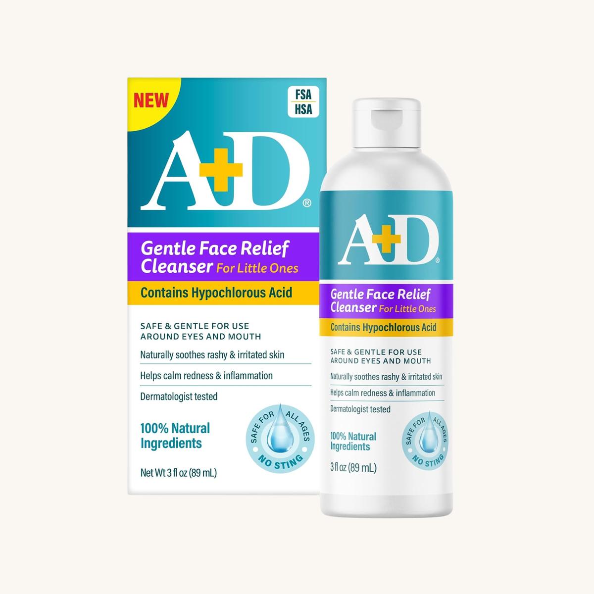 A+D Gentle Face Relief Cleanser for Little Ones
