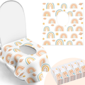 Large Waterproof Disposable Toilet Seat Covers for Toddlers Rainbow 30ct
