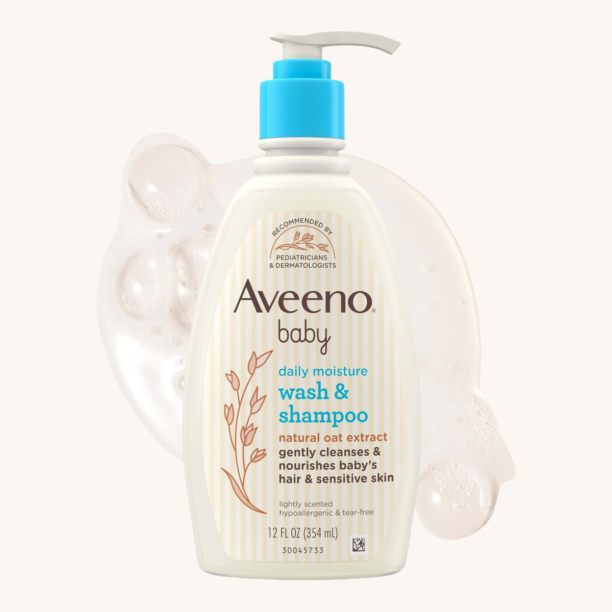 Aveeno Baby Daily Moisture Wash & Shampoo 12 Fl Oz